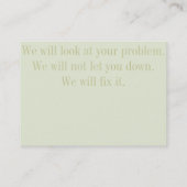 Classy Green Visitekaartje (Achterkant)