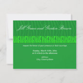 Classy Green Zebra Pattern Wedding Kaart (Voorkant)