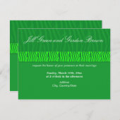 Classy Green Zebra Pattern Wedding Kaart (Voorkant / Achterkant)