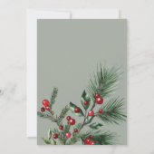 Classy Greenery Berries kerstfeest Kaart (Achterkant)