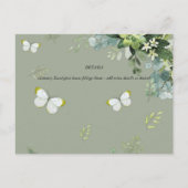 Classy Greenery Foliage Weddenschap redt de data Briefkaart (Achterkant)