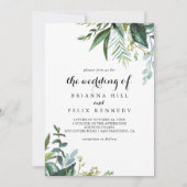 Classy Greenery Tropical laat het huwelijk van Kaart (Voorkant)