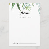 Classy Greenery Tropical Leaves Wedding Advieskaart (Voorkant)
