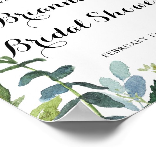 Classy Greenery Tropical Vrijgezellenfeest Welcome Poster (Hoek)