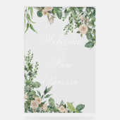 Classy Greenery Welcome Sign Acryl Bord (Voorkant)