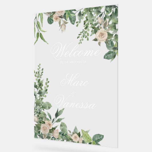 Classy Greenery Welcome Sign Acryl Bord (Hoek)