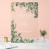 Classy Greenery Welcome Sign Acryl Bord (Huwelijk)