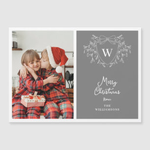 Classy grijs-witte kam foto magnetische kaart