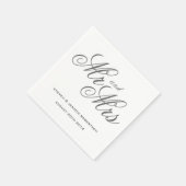 Classy grijze heer en mevrouw papieren bruiloft se servetten (Hoek)