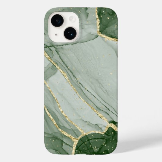 Classy Groen Goud Marmeren Patroon iPhone / Androi Case-Mate iPhone Case (Achterkant)