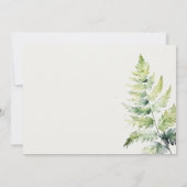 Classy Groen Goud Waterverf Fern Foliage Save The Date (Achterkant)
