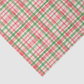 Classy Groen Roze Rode Waterverf Plaid Art Pattern Tissuepapier (Detail)