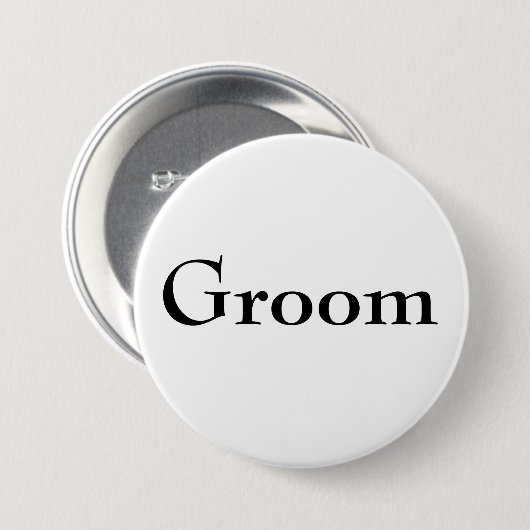Classy Groom Button (Voorkant /achterkant)