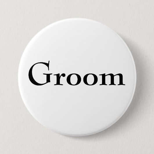Classy Groom Button (Voorkant)