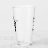 Classy Groom Mustache Top Hat Custom Glas (Links)