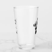 Classy Groom Mustache Top Hat Custom Glas (Rechts)