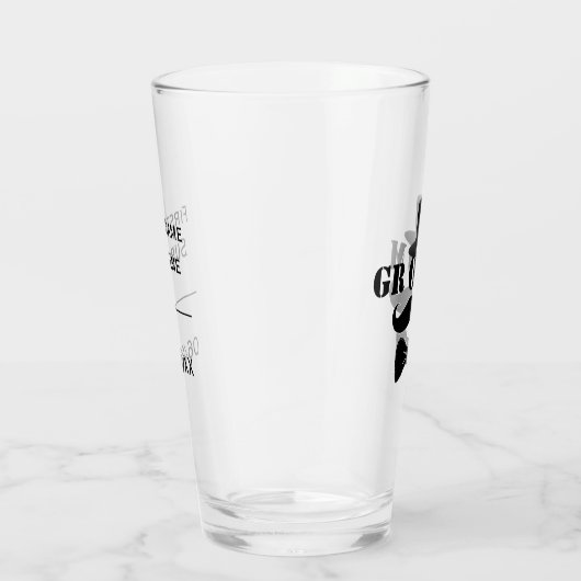 Classy Groom Mustache Top Hat Custom Glas (Rechts)