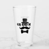 Classy Groom Mustache Top Hat Custom Glas (Voorkant)