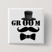 Classy Groom Vierkante Button 5,1 Cm (Voorkant)