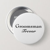 Classy Groomsman Button (Voorkant /achterkant)