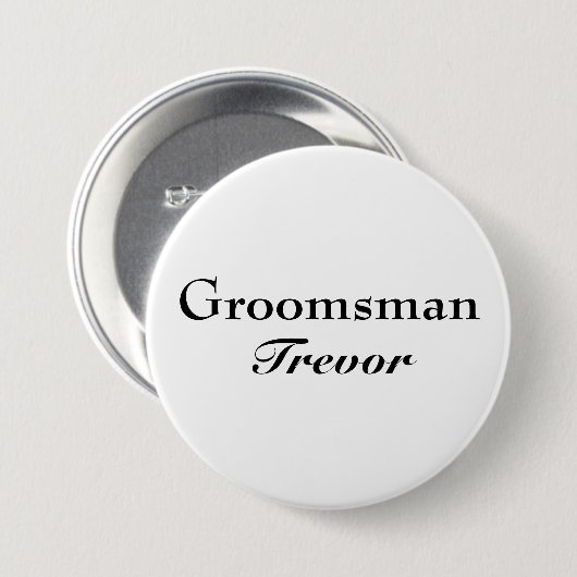 Classy Groomsman Button (Voorkant /achterkant)