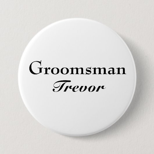 Classy Groomsman Button (Voorkant)