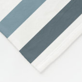 Classy Groot Lichtblauw Gestreept Patroon met Naam Fleece Deken (Hoek)