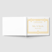 Classy  Grote Gatsby Art Deco bruiloft gast Gastenboek (Volledig)