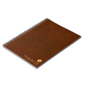 Classy Grown Leather Texture Monogram Initialen Notitieboek (Linkerzijde)