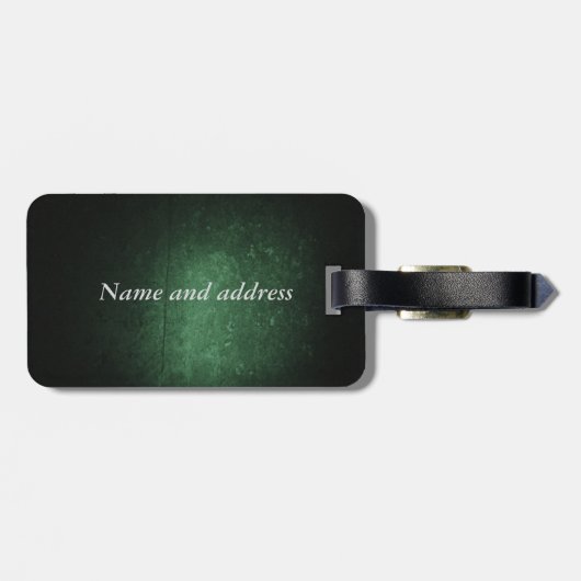 Classy grundge Irish lucky shamrock gepersonalisee Bagagelabel (Achterkant horizontaal)