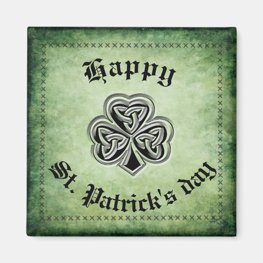 Classy grundge Irish met geluk shamrock Magneet (Voorkant)