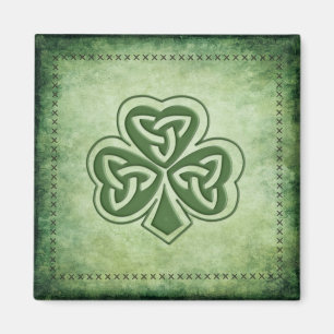 Classy grundge Irish met geluk shamrock Magneet
