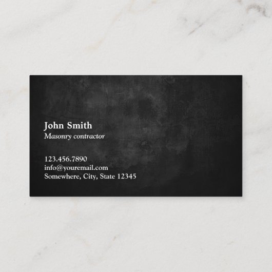 Classy Grunge Donker Metselwerk Visitekaartje (Achterkant)