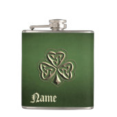 Classy grunge Irish Gelukkig shamrock personalized Heupfles (Voorkant)