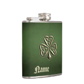 Classy grunge Irish Gelukkig shamrock personalized Heupfles (Rechts)