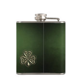 Classy grunge Irish Gelukkig shamrock personalized Heupfles (Achterkant)