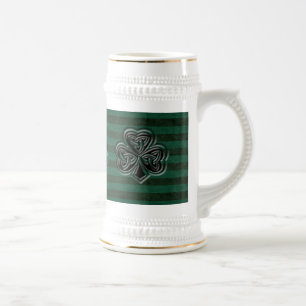 Classy grunge Irish geluksshamrock gepersonaliseer Bierpul