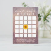 Classy Grunge Sunflower Vrijgezellenfeest Bingo Ca Kaart (Staand voorkant)