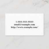 Classy Gynaecoloog Visitekaartje (Achterkant)