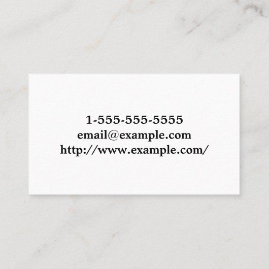 Classy Gynaecoloog Visitekaartje (Achterkant)