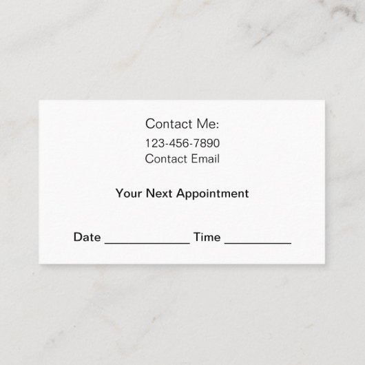 Classy Haarstylist Afspraak Visitekaartjes Nieuw (Achterkant)