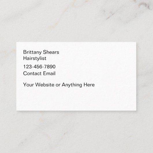 Classy Haarstylist Gold Tone Glitzy Design Visitekaartje (Achterkant)
