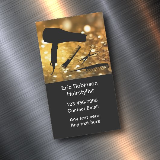 Classy Haarstylist Trendy Magnetische Visitekaartj Magnetisch Visitekaartje