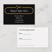 Classy Hair Salon Appointment Business Cards Visitekaartje (Voorkant / Achterkant)
