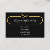 Classy Hair Salon Appointment Business Cards Visitekaartje (Voorkant)