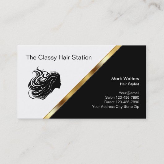 Classy Hair Salon Visitekaartje (Voorkant)