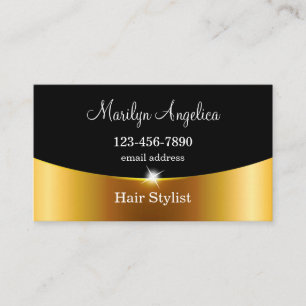 Classy Hair Stylist Simple Glitzy Visitekaartjes