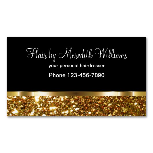 Classy Hairdresser Business Magnets Magnetisch Visitekaartje (Voorkant)