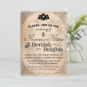 Classy Halloween  Duivelse lekkernijen Uitnodigen Kaart (Staand voorkant)