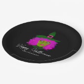 Classy Halloween Glam Witch Party - Gepersonalisee Papieren Bordje (Gekanteld)
